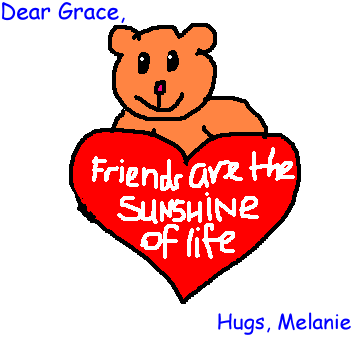 Another one from Melanie, made from the heart...what could be better? Aww...thanks Mel!!!!!